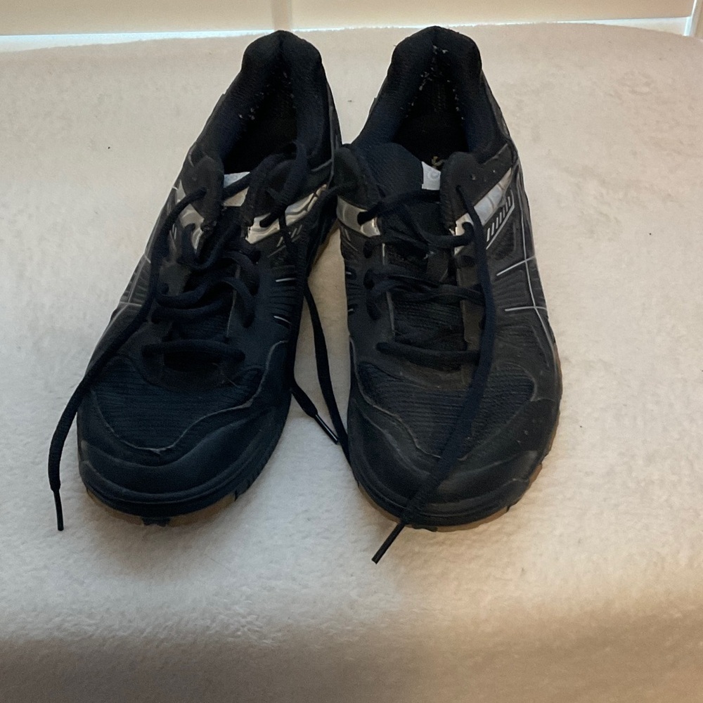 Asics Black and White Athletic Shoes